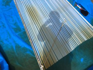 ブラインド清掃途中経過